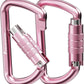 FresKaro 3inch 12kN-2698lbs Auto Locking Carabiner Clips, Solid D Shape, Heavy Duty 7075 Aluminum, Lightweight 1.09oz, Rust Proof, for Hammock, Hiking, Dog Leash, Keychain etc., Multi-Colors