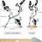 pooboo Folding Exercise Bike, Foldable Upright Stationary Bike, Indoor Cycling Magnetic X-Bike with 8-Level Adjustable Resistance, 6.6 LBS Flywheel, 300LB Capacity, Bottle Holder & Back Support Cushion for Home Gym