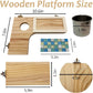 Wooden Hamster Cage Platform Set 9 Pack Wood Juvenile Chinchilla Shelves, Squirrel L-Shape Corner Ledge with Hole Cooling Standing Board, Rat Cage Accessories for Gerbil Small Animal Climbing