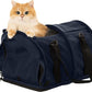 SturdiBag Pro 2.0 Pet Travel Carrier for Cats and Dogs | Soft Sided Pet Carrier Bag with Safety Clips and Seatbelt Straps for Car Travel | XL, Navy