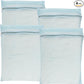 4-Piece Blue Large Durable Organic Cotton Mesh Laundry Bags with Sturdy Zippers and Breathable Mesh are Delicate Laundry Bags for Underwear, Clothes, Pants and Socks