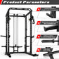 RitFit Multi-Function Squat Rack Power Cage PPC03 with Cable Crossover System, 1000LBS Capacity Power Rack and Packages with Optional Weight Bench, Barbell Weight Set, for Garage Workout & Home Gym
