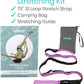 Vive Stretch Strap (75" - 10 Loops) - Leg Stretch Band to Improve Flexibility - Stretching Out Yoga Strap - Exercise and Physical Therapy Belt for Rehab, Pilates and Gymnastics with Guide Book