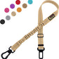 Plutus Pet Dog Seat Belt for Car, Adjustable Dog Car Harness with Carabiner Clip, Reflective Safety Dog Seatbelt Leash with Elastic Bungee, Beige