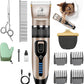 Cat Clippers for Matted Hair, Cat Grooming Kit, Cordless Cat Shaver for Long Hair, Low Noise Paw Trimmer, Cat Hair Trimmer for Grooming,Quiet Pet Hair Clippers Tools for Cats Dogs (Gold)