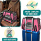 PetAmi Airline Approved Pet Carrier for Cat, Soft Sided Dog Carrier for Small Dog, Cat Travel Supplies Accessories Indoor Cat, Ventilated Pet Carrying Bag Medium Large Kitten Puppy, Small Heather Pink
