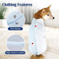 Dog Recovery Suit, Abdominal Wound After Surgery Wear, Anti Licking Bodysuit with Snaps, E-Collar & Cone Alternatives, Long Sleeve Dog Spay Surgical Onesie Prevent Shedding(Large, Blue)