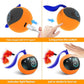 Migipaws Interactive Cat Ball Toy Set, Fun Tracker, Glowing Chase Ball with MystiChaser Pouch, Fluffy Tail, A Small Mice (Orange)