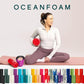 Oceanfoam Tidal Roller - Red - Muscle Massage Foam Roller for Back Pain & Stretching - Firm and Ergonomic Wide Wave Textured - Yoga, Athletics, & Wellness - Full Size, 20" x 5"