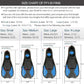FYJS Short Swim Fins with Comfortable Full Foot Pocket Travel-Size for Snorkeling and Scuba Diving