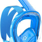 QingSong Kids Snorkel Mask Full Face, Snorkeling Set with Camera Mount, Foldable 180 Degree Panoramic View Snorkeling Gear Anti-Fog Anti-Leak