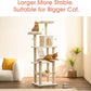 MWPO 70.1-Inch Large Cat Tree, Multi-Level Tall Cat Tower for Indoor Cats, Plush Cat Condo with Big Padded Perches, Sisal-Covered Scratching Posts, Hammock, Toys for Kittens & Cats - Beige