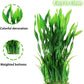 Aquarium Plants, 20pcs Fish Tank Decor Green Plants Artificial Aquarium Decorations for Household and Office Aquarium Simulation, Small to Large