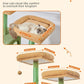 Taoqimiao Cat Tree, 71-Inch Cat Tree Cat Tower for Indoor Cats, Plush Multi-Level Cat Condo with 10 Scratching Posts, 2 Perches,Basket, 2 Caves,Hammock, 2 Pompoms,MS020T Cactus