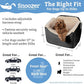 Snoozer Dog Car Seat, Lookout I Dog Booster Car Seat for Small Dogs Under 25lbs, Size: Medium, Fabric: Palmer Indigo, Pet Car Seat to Alleviate Car Sickness for Dogs, Removable Machine Washable Cover