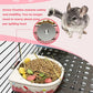 Chinchilla Food Bowl Ceramic Guinea Pig Cage Feeder Hanging Bunny Food Dish Small Animal Feeding Bowls for Syrian Hamster Ferret Gerbils (Pink)