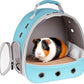 Small Animal Travel Carrier Backpack to Carry and Transport Guinea Pig Birds Bearded Dragon, Clear Front Window, Portable Bag to Transport Hamster Hedgehog