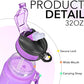 Hyeta 32 oz Water Bottles with Times to Drink and Straw, Motivational Water Bottle with Time Marker, Leakproof, Drinking Sports Water Bottle for Fitness, Gym and Outdoor