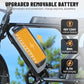 V8 Electric Bike for Adults, 20'' Fat Tire E Bike with Powerful Motor 48V 15Ah Removable Battery, 7-Speed Gears, 2 Seater E-Bike, Ebike Moped Style for Mountains, Snow, Sand, Road