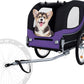 Blue-Grey Large Folding Bike Trailer for Dogs – Heavy-Duty Steel Frame, 66LB Capacity Pet Carrier for All-Terrain Cycling, Jogging & Camping Adventures!