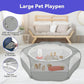 Pawaboo 5-in-1 Chicken Brooder Box for Chick Starter Kit, Includes Pet Cage Tent, Chicks Perch, Chicks Feeder, 1.1L Chick Waterer, Baby Chicken Supplies (Brooder Set), Gray