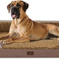 Orthopedic XXL Dog Bed for Extra Large Dogs, Waterproof Memory Foam Dogs Beds with Sides, Egg-Crate Foam and Non-Slip Bottom Big Dog Couch Bed with Washable Removable Cover(XX-Large,Brown)