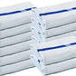 Towels N More 24x48 Soft Poolside Towels - 12 Large Super Absorbent Pool Towel White and Blue Center Stripe - Ideal for Home, Pool, Spa, Gym, Hotel, Motel Rental Room Use - 100% Cotton Bath Towels