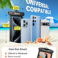 Hiearcool Waterproof Phone Pouch, Universal Case Compatible for iPhone 17 16 15 14 13 Pro Max Plus Up to 8.3", IPX8 Beach Travel Essentials-Black-2 Pack