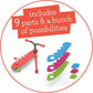 Chillafish Skatieskootie Customizable Training Skateboard and Lean-to-Steer Scooter with Detachable Stability Handlebar, Ages 3+