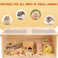 Wooden Hamster Cage,40" L x 20" W x 20" H Animal Cabinet for Dwarf Syrian Hamsters Degus, Hamster Habitat with Openable Top and Large Acrylic Sheets.