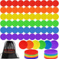 60 Pcs Poly Spot Markers Non-Slip Rubber Floor Dots for Gym, Flat Cones Agility Markers Poly Dots for Gym Floor Spot Markers for Sports Soccer Basketball Speed Agility Training Dance Classroom