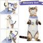 DENTRUN Cat Surgery Recovery Suit Anti Licking Spay Snuggly Vest, Pet Surgical Recovery Shirt After Surgery for Male Female Cat Small Dog Cone E-Collar Alternative