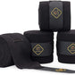 Kavallerie Classic Bandage for Horses, Distributes Pressure Evenly with Therapeutic Breathable Fleece Material, Stretchy, Provides, Leg Protection and Support - Black - (4 Units per Pack)