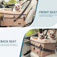 Petsfit Dog Booster Car Seat for Medium Dog or 2 Small Dogs with Patent Buckles, Washable Pad, Upgraded Pet Car Seat for Dogs Up to 45 lbs (Medium, Tan)