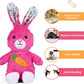 DODODOLA Dog Toys Stuffed Dog Toy with Crinkle Paper Cute Rabbit Plush Bunny Squeaky Dog Easter Toys Dog Chew Toys for Medium Large Breed