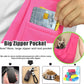 Tomkas Small Dog Sling Carrier - Classic Pocket & Classic Strap - for 3-10 lbs Pets(Rosered)