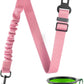 LivTee Dog Seat Belt for Car, Retractable Pet Safety Harness, Adjustable Nylon Dog Seatbelt Leash, Comfortable Dog Accessories for Vehicles (Light Pink-1PCS)