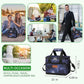 iknoe Large Foldable Cooler Bag, 8.5L Insulated Lunch Bag, Leakproof Lunch Cooler Tote with Multi-Bag Design Suitable for Beach, Picnic and Office Use, Galaxy 15-Can