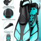 Mask Fins Snorkeling Gear for Adults, Full Face Snorkel Mask & Adjustable Swim Fins Snorkel Set, Panoramic View Snorkel Mask Dry Top Anti-Fog Anti-Leak