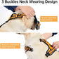 IVY&LANE No Pull Dog Harness for Large Dogs, Dog Vest Harness with Leash, Safety Belt and Storage Strap, Fully Adjustable Harness, 360° Reflective Strip, Soft Handle (Orange,X-Large)
