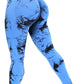 DIBAOLONG Womens High Waist Yoga Pants Cutout Ripped Tummy Control Workout Running Yoga Skinny Leggings