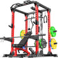 Power Rack Power Cages Multi-Function Squat Rack with Cable Crossover System Selectable More Training Attachment Weight Cage for Garage Home Gym