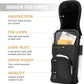 Perilogics Phone Holster with Magnetic Cover, Belt Clip Pouch Fits iPhone 17 Pro Max, 16 Pro Max, 16 Plus and Other Pro Max/Plus Models with Case Installed, with Zipper Storage & Card Pocket