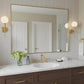 30x40 Inch Brass Bathroom Mirror for Wall, Aluminum Frame Rectangle Rectangular Vanity Mirror, Modern Large for Bedroom, Living Room, Horizontal or Vertical