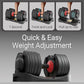Adjustable Dumbbells 25/52.5 lbs, 9/15 in - Adjustable Weight Dumbbell Set for Full Body Exercise Training Fitness Workout in Home Gym