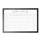 Personalized Dry Erase Wall Calendar with Custom To do list and Notes Organization Sections | Large Whiteboard Calendar (36" W x 24" H, Black Frame)