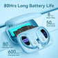 bmani Ear Buds Wireless Earbuds Bluetooth Headphones with 80H Playtime LED Display Case, Over-Ear Hook with Mic, Stereo Sound, Easy Button Controls, Sports Earphones for Running Workout Sky Blue