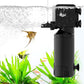 AQQA Dual-Use Aquarium Filter,Fish Tank Filter + Small Water Pump,Filtration,Wave-Making,Dissolved Oxygen,Water Circulation,Water Changes,Fountains Multifunctional Pump,Saltwater Freshwater (18W)