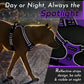 Eagloo Dog Harness for Large Dogs, No Pull Service Vest with Reflective Strips and Control Handle, Adjustable and Comfortable for Easy Walking, No Choke Pet Harness with 2 Metal Rings, Purple, L