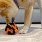 Puppy and Small Breed Snuffle Interactive Foraging Dog Puzzle Ball Toy Halloween Orange and Black